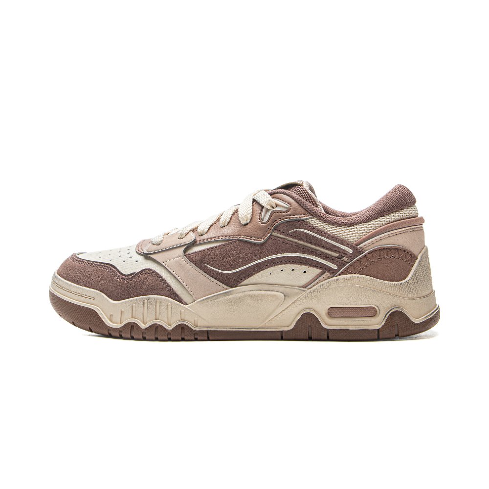 LiNing Moon White 3 Abrasion Resistant Breathable Low Top Skateboard Shoes Women's Umber