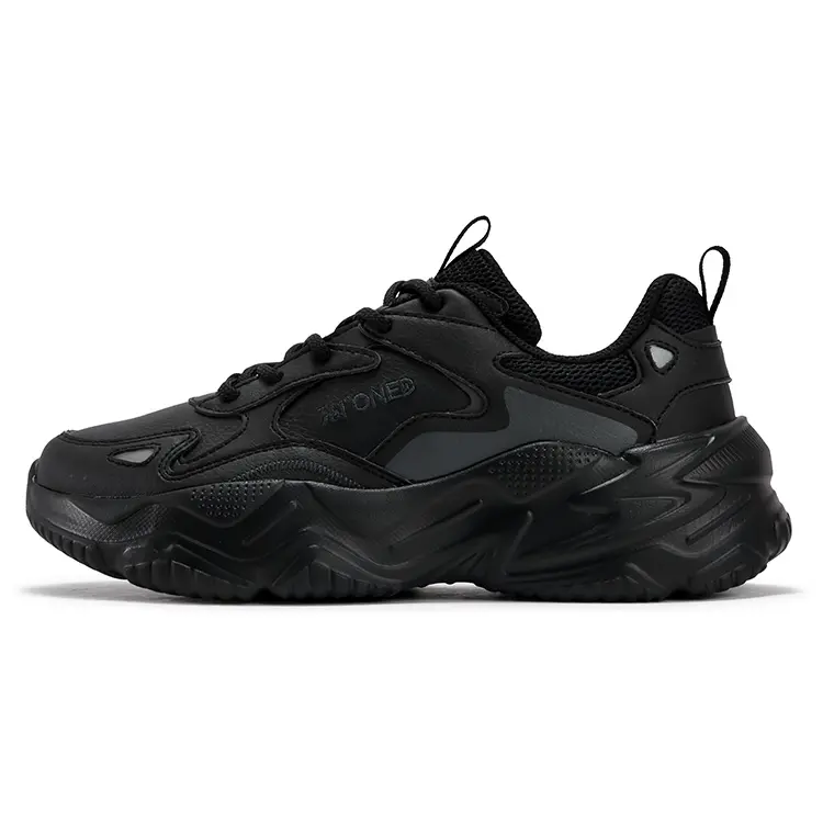 361° Croissant Abrasion Resistant Shock Absorbers Low top Casual Shoes Women's Black Charcoal Gray