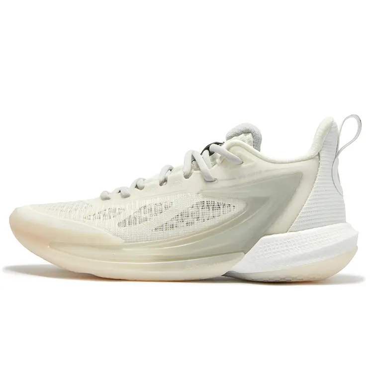 361° ONE MOTION Wave Series Anti Slip Wear Resistant Low Top Basketball Shoes Men's White Photon Gray