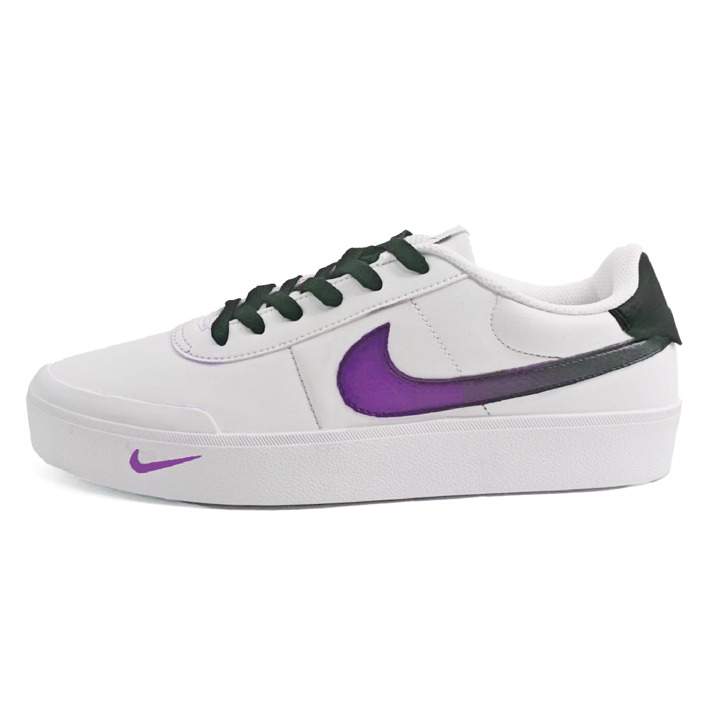 Nike Court Shot Low top Skateboard Shoes Unisex White Purple
