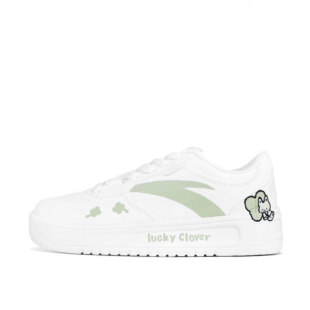 Anta Low Top Skateboard Shoes Women's Green White