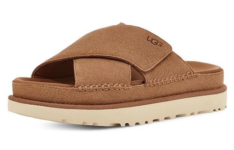 UGG Goldenstar Cross Slide 'Chestnut' Women's