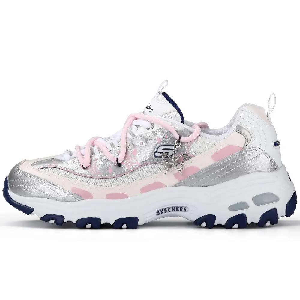 Skechers D'Lites 1.0 Chunky Sneakers Women's Low top Silver/Pink