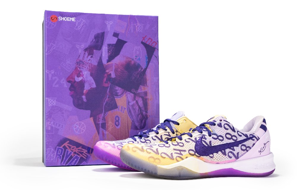 Nike Kobe 8 Protro Kobe 8 Low-Top Basketball Shoes Unisex Purple Gold