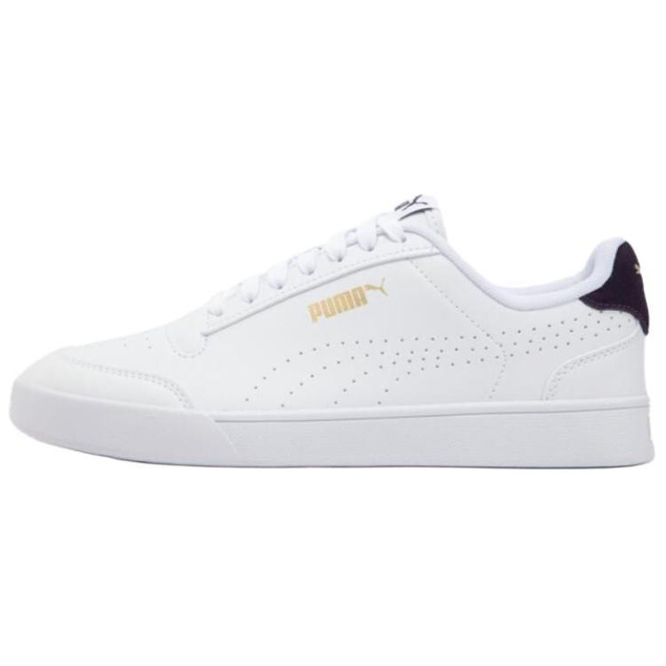 PUMA Shuffle Perf Skateboard Shoes Unisex Low-Top White Gold