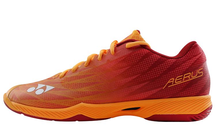 YONEX POWER CUSHION AERUS Low-Top Badminton Shoes Men's Orange Red