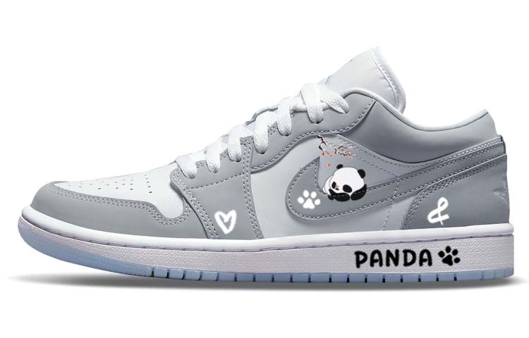 Jordan Air Jordan 1 Vintage Basketball Shoes Women's Low top Gray/White
