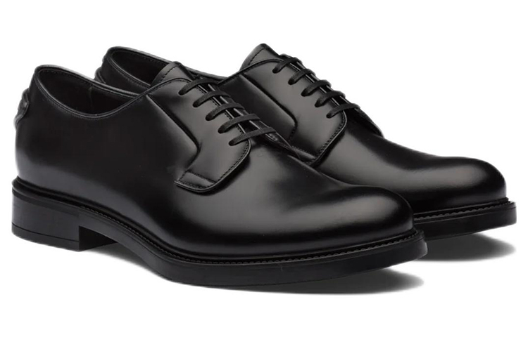 PRADA Brushed-leather Lace-up Shoes купить в интернет-магазине Yoocart с быстрой доставкой по России.