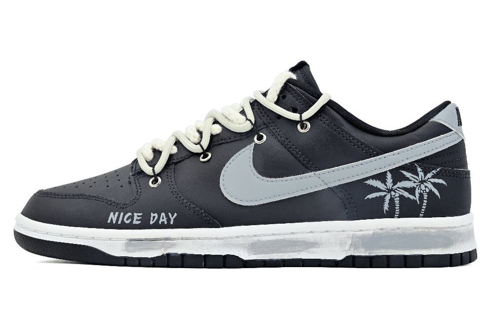 Nike Dunk Skateboard Shoes Men Low-Top Black Gray