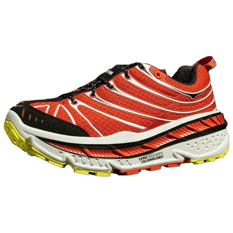 HOKA ONE ONE Stinson Evo OG Anti-Slip Wear-Resistant Low-Top Running Shoes Unisex Red White Black