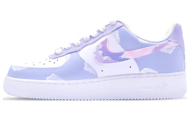 Nike Air Force 1 Low-Top Skateboard Shoes Women's Purple White