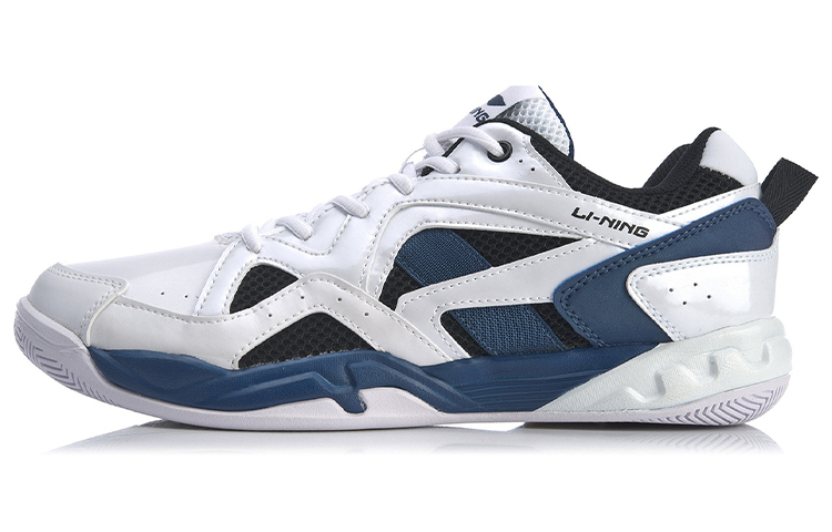 LiNing Low top Badminton Shoes Men's White Blue
