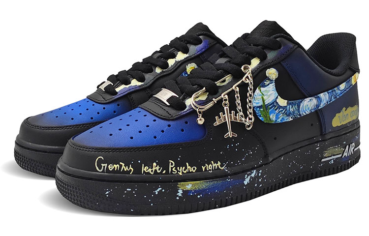 Nike Air Force 1 Slip Resistant And Abrasion Resistant Support Low Top Skateboard Shoes Men's Black купить в интернет-магазине Yoocart с быстрой доставкой по России.