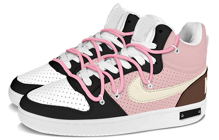 Nike Court Borough Low Mid Mid-Top Skateboard Shoes Men's Pink Brown купить в интернет-магазине Yoocart с быстрой доставкой по России.
