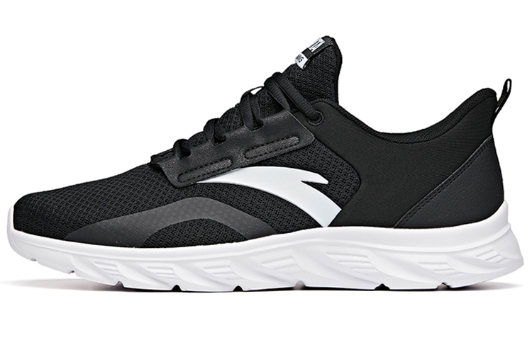 Anta Running Collection Cushioning Anti-Slip Wear-Resistant Breathability Low-Top Running Shoes Men's Black White