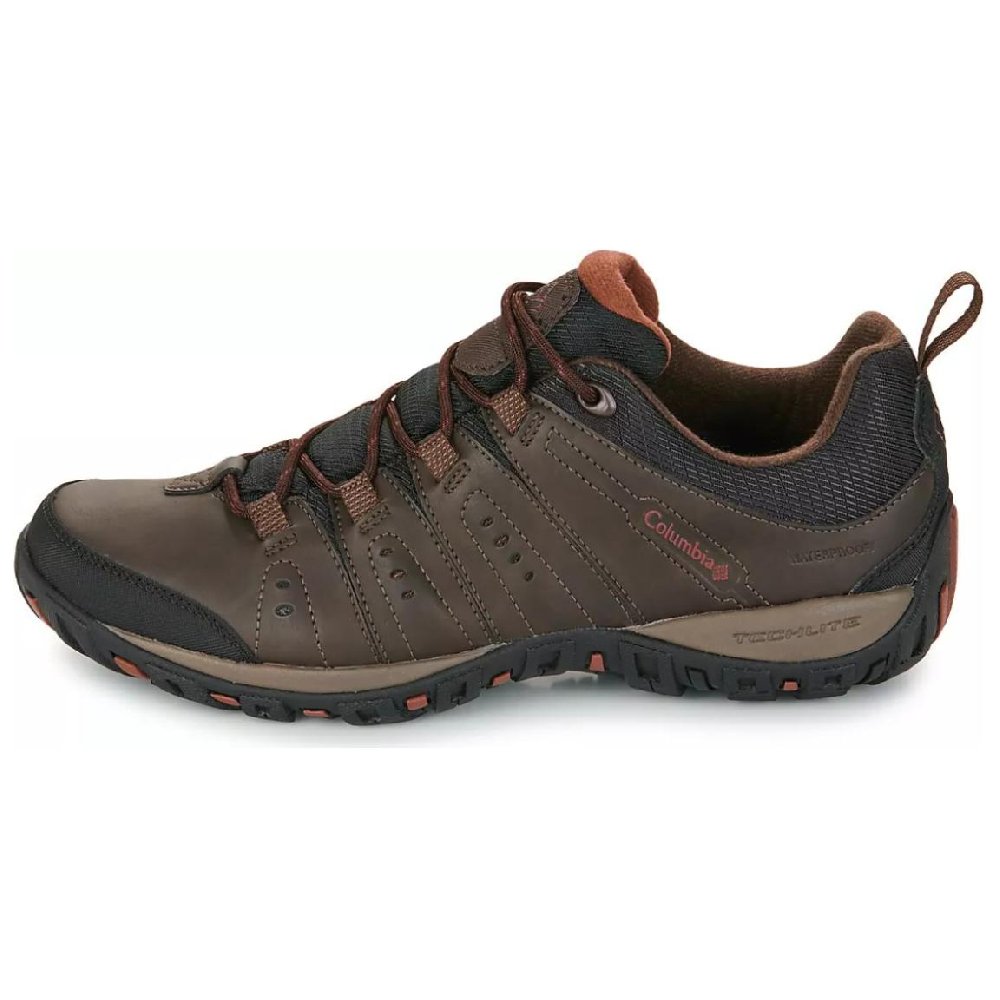 Columbia Woodburn Slip-Resistant Water-Resistant Low-Top Outdoor Shoes Men's Brown
