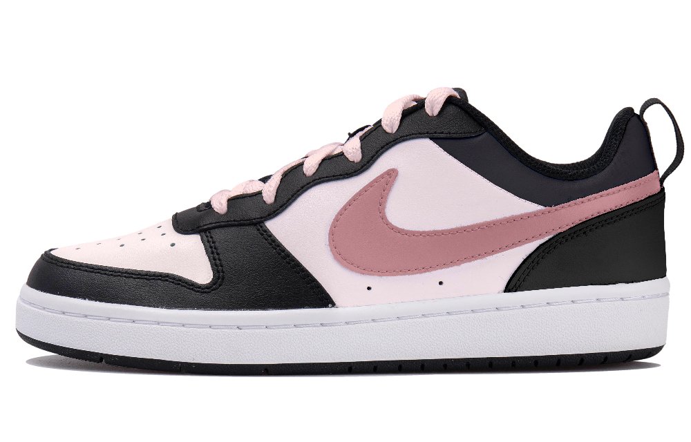Nike Court Borough Low Top Skateboard Shoes GS White Pink Black