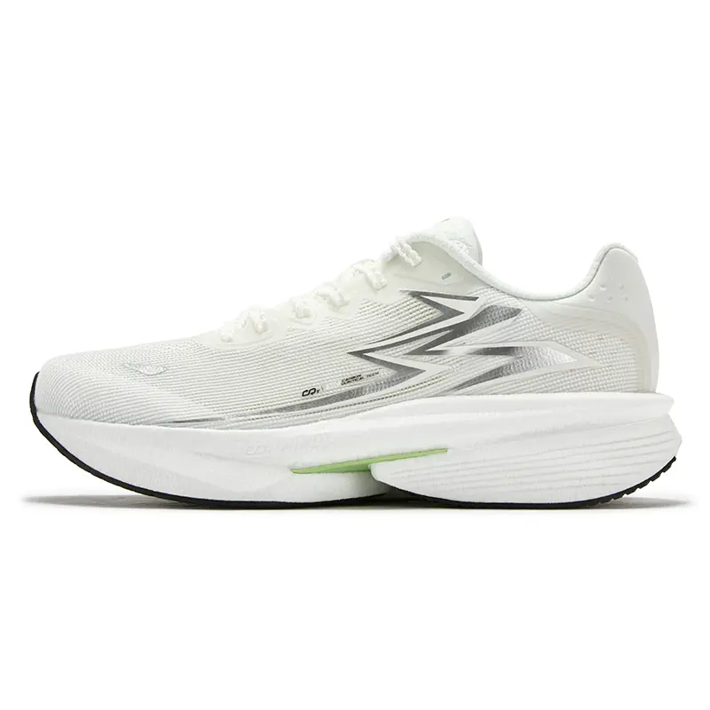 361° Abrasion Resistant Breathable Rebound Low Top Casual Racing Running Shoes Men's Silver White