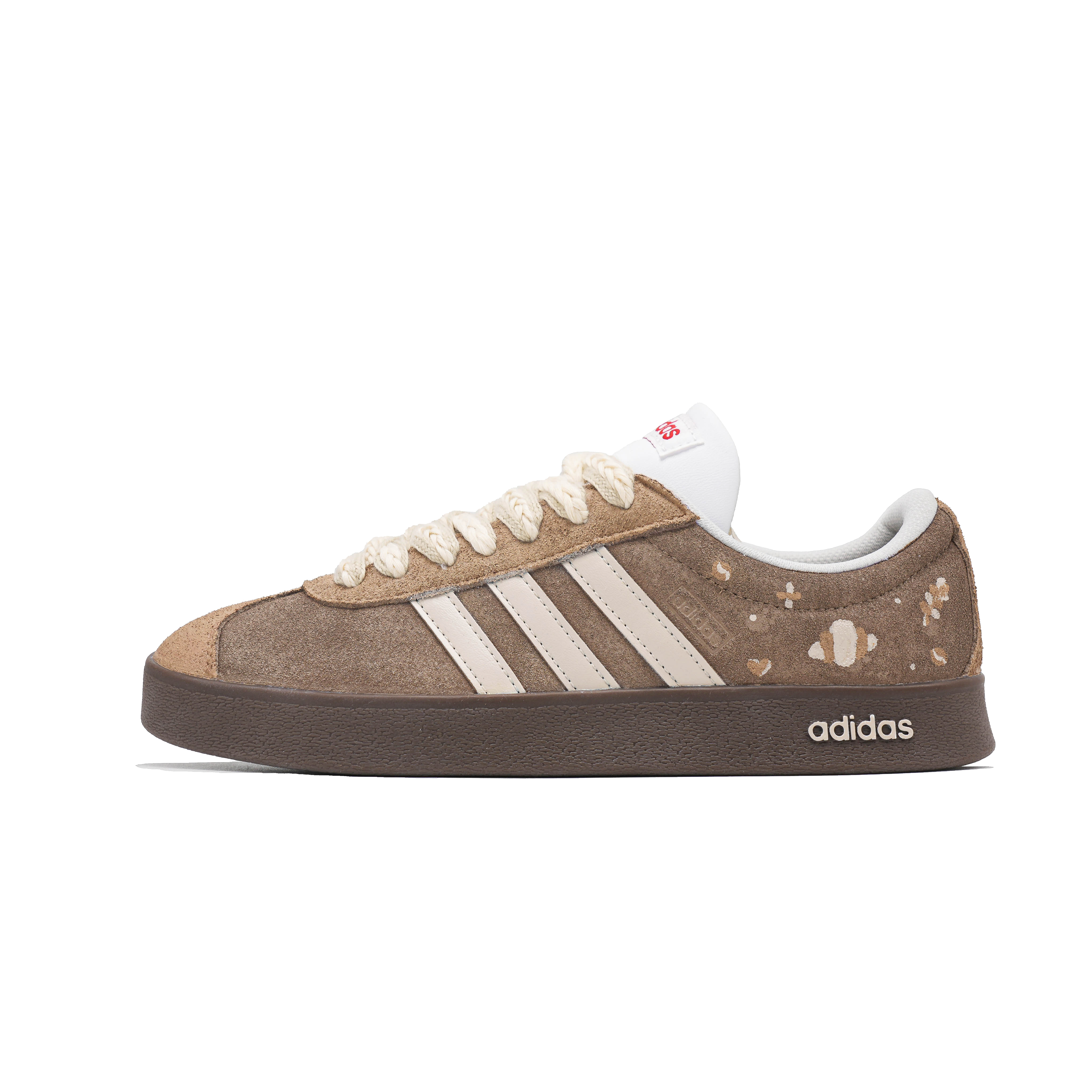 Adidas Neo VL Court 2.0 Mocha Croissant Abrasion Resistant Low top Skateboard Shoes Unisex Brown