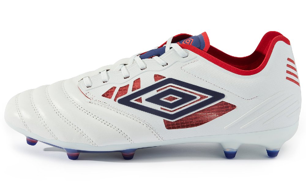 Umbro Soccer Shoes Men Low Top Inno White/Manor Blue/Rococco Red