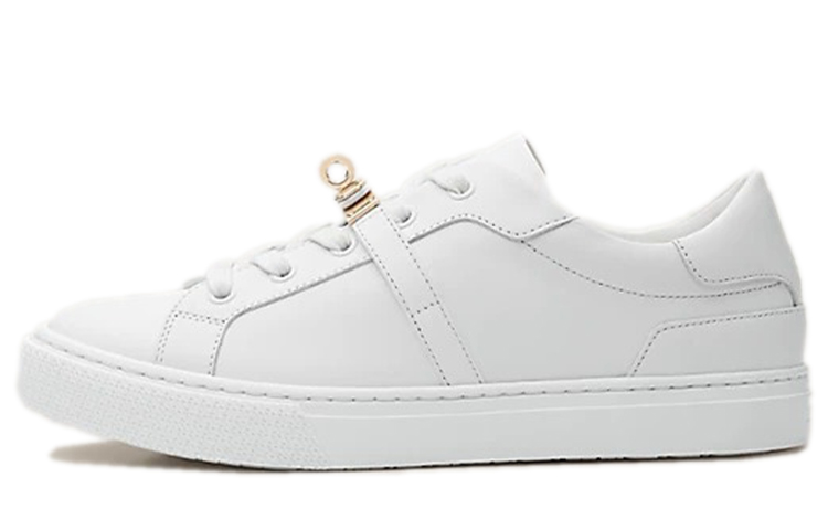 HERMES Sneakers Day Low Top Stylish Skateboarding Shoes Women's White