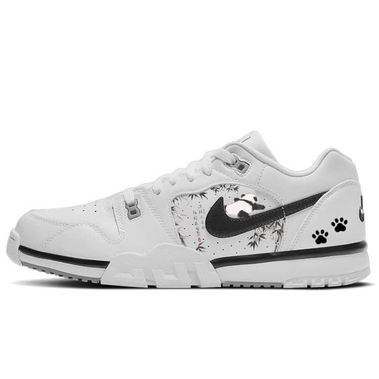 Nike Air Cross Trainer Cushioned Slip-Resistant Low-Top Training Shoes Men's White