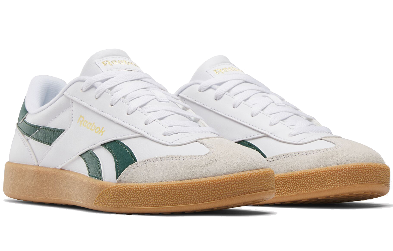 Reebok Smash Edge S Anti Slip Wear Resistant Low Top Skateboard Shoes Unisex White Green