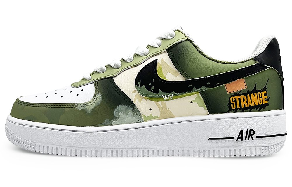 Nike Air Force 1 Coverage Warm Low-Top Skateboard Shoes Unisex White Green
