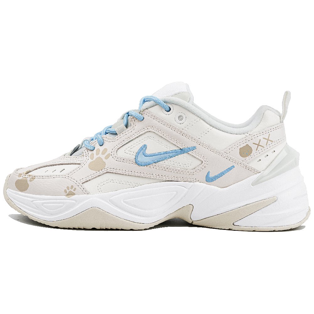 Nike M2K Tekno Phantom Cushioned Slip-Resistant Low-Top Chunky Sneakers Women's Gray White