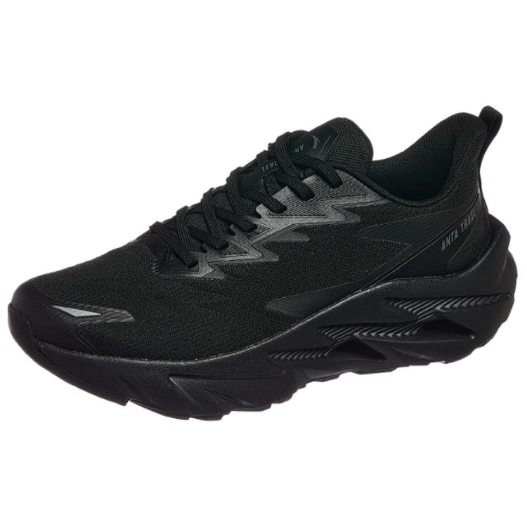 Anta Cushioning Wear-Resistant Low-Top Running Shoes Men's Black