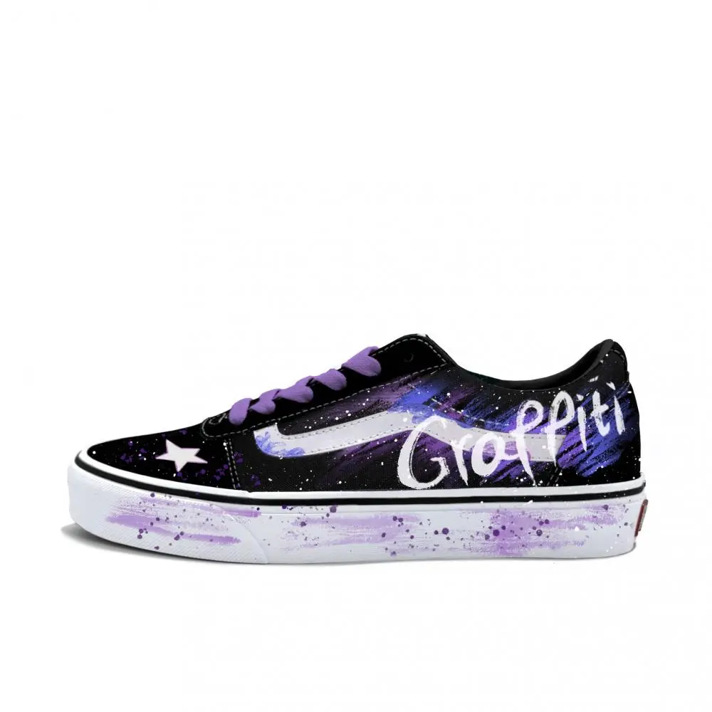 Vans Ward Abrasion Resistant Low Top Skateboard Shoes Men's Light Purple