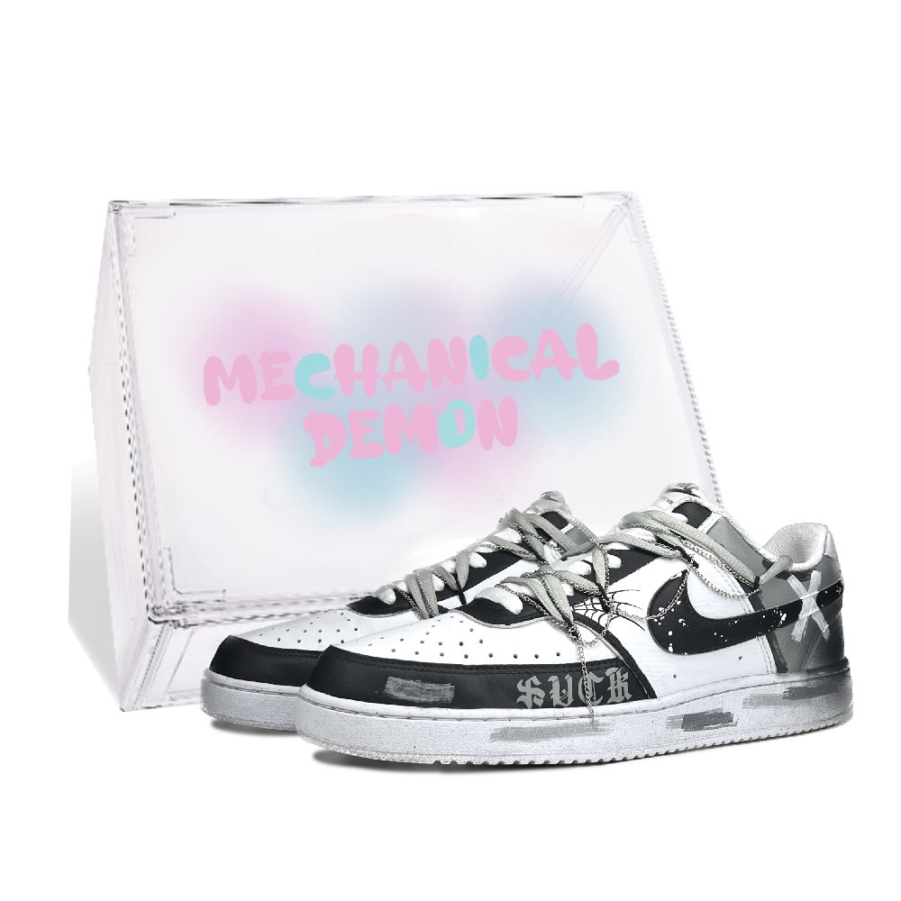 Nike Court Vision 1 Skateboard Shoes Men Low-Top White/Black