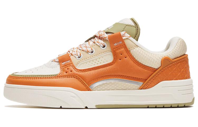 Anta AOJIE Slip Resistant, Abrasion Resistant, Lightweight Low top Skateboard Shoes Women's White Brown