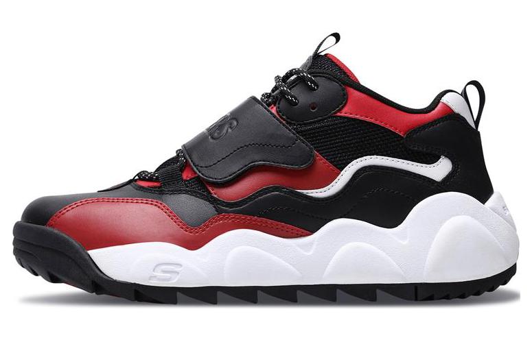 Skechers D'LITES 1.0 Train 2 Low Top Chunky Sneakers Women's Black Red