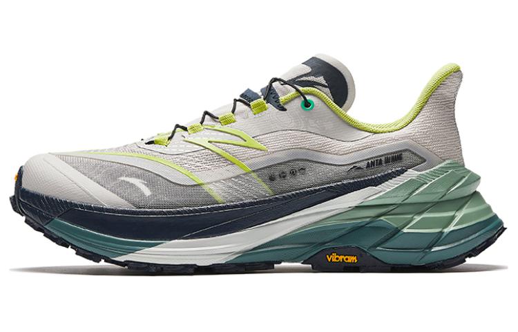 Anta Cushioning Wear-Resistant Low-Top Running Shoes Men's Gray Yellow