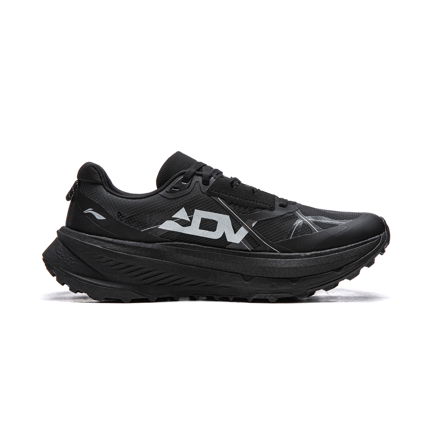 LiNing Cushioning, Slip Resistant, Abrasion Resistant, Rebound Low top Trail Running Shoes Unisex Black