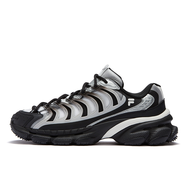 FILA FUSION BRACKET Starship Shoes Slip Resistant Low Top Casual Shoes Men's Black White