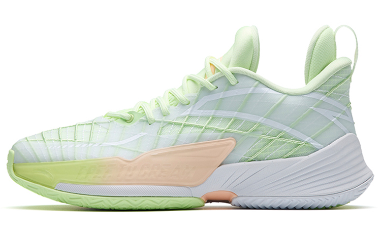 Anta Light Horseman 3 Low-Top Performance Basketball Shoes Men's White Green Pink