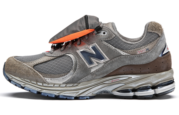 New Balance 2002R Grey Brown Pouch