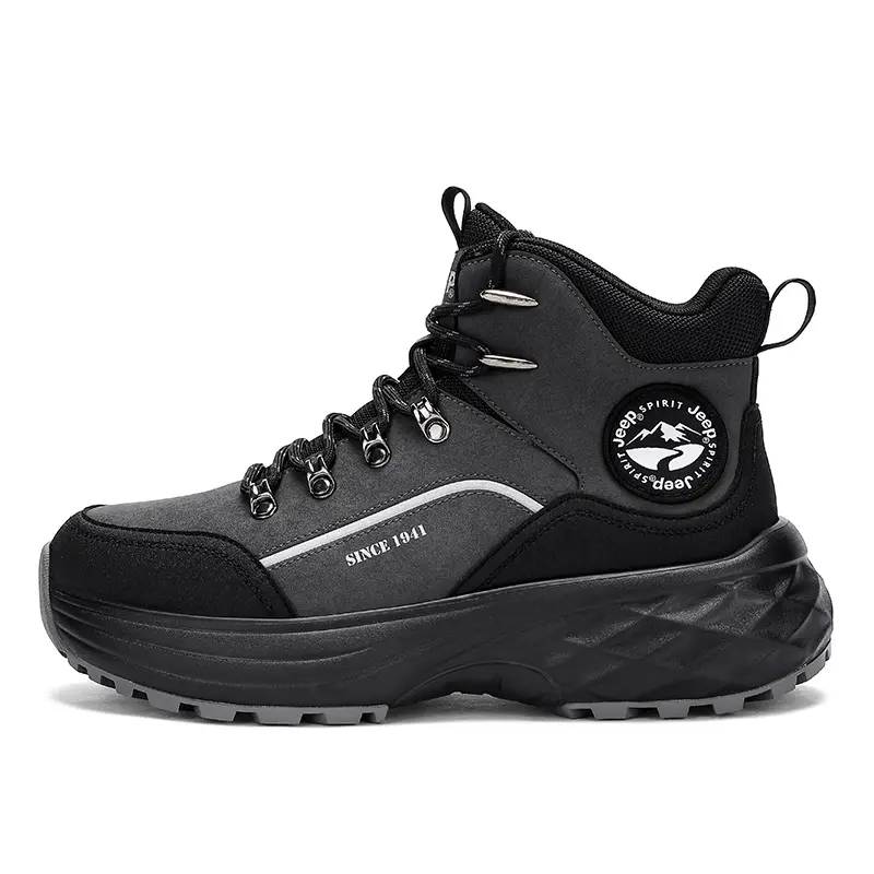 JEEP SPIRIT Shock Absorbers High Top Outdoor Shoes Men's Graphite Black