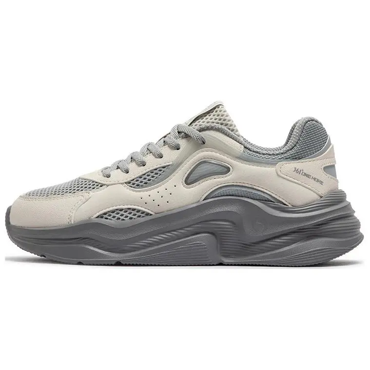 361° Durable Cushioning Low-Top Casual Shoes Women's Gray Beige