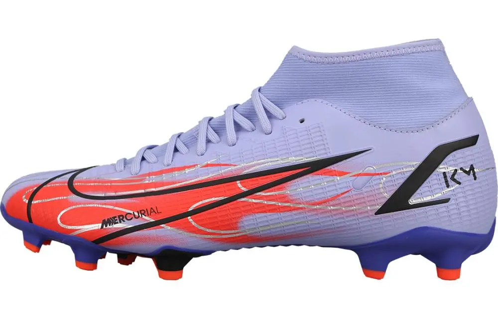 Nike Mercurial Superfly 8 Mg Kylian Mbappe Flames Purple Red Sole