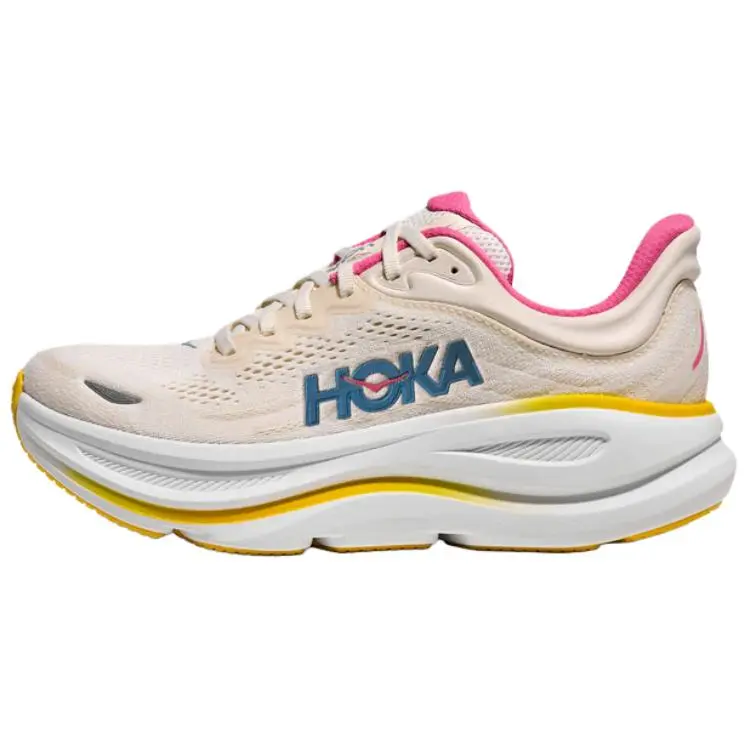 HOKA ONE ONE Bondi 9 Breathable Running Shoes Women's Beige D Width