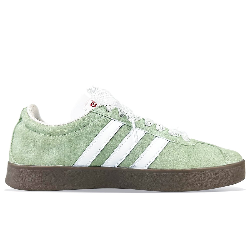 Adidas Neo VL Court 2.0 Wear-Resistant Low-Top Skateboard Shoes Unisex Light Green