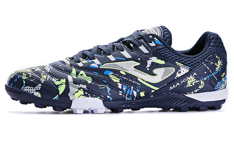 Joma TF Rubber Broken Studs Abrasion Resistant Slip Resistant Soccer Shoes Men's Dark Blue