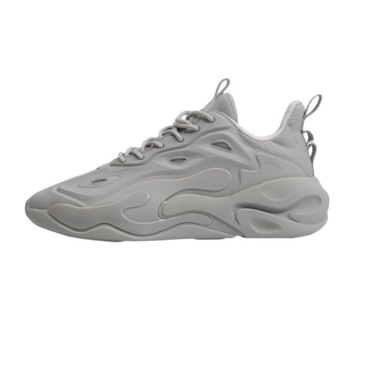 Anta Height Increasing Wear-Resistant Slip-Resistant Low-Top Casual Shoes Men's Gray