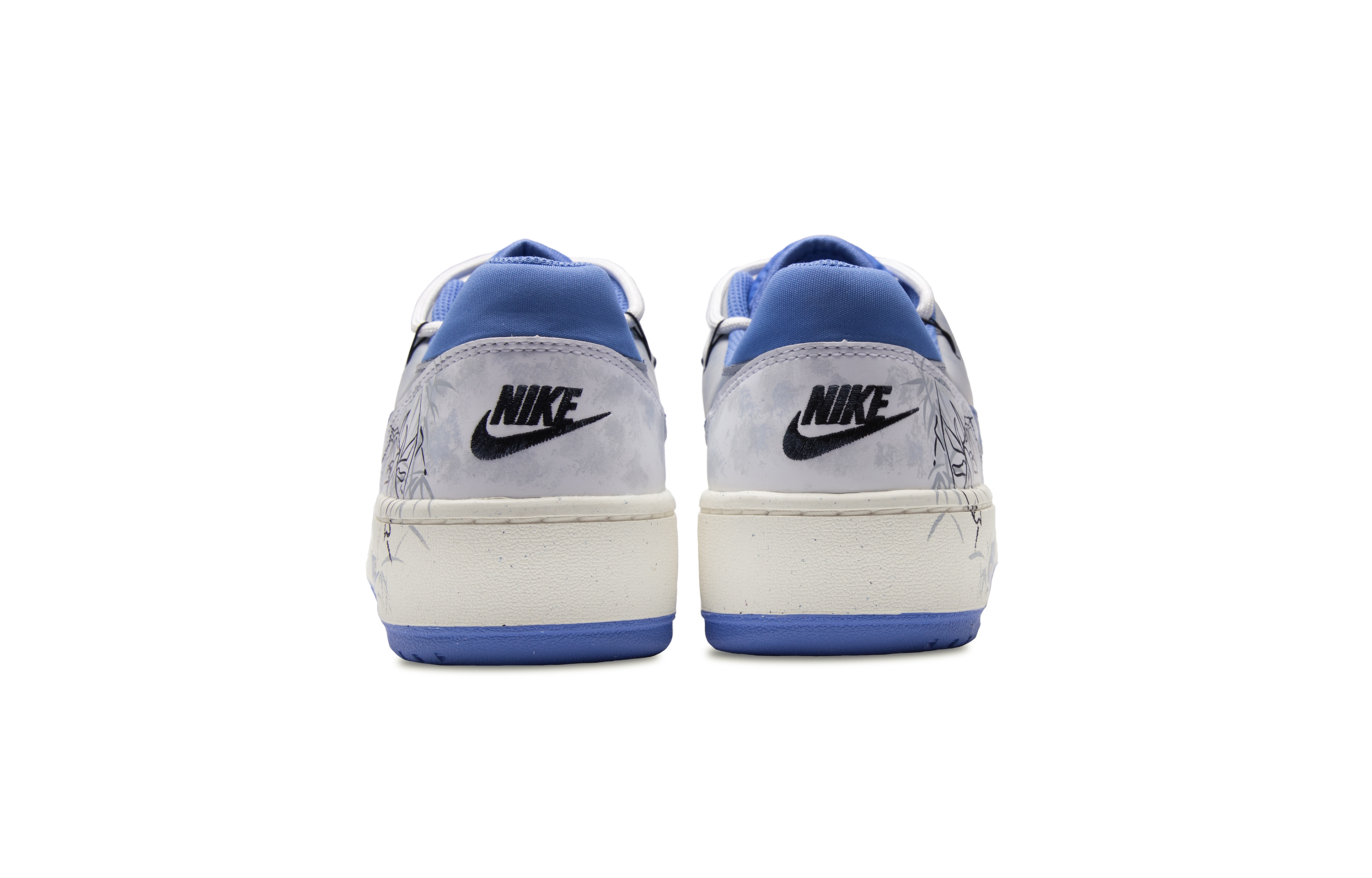 Nike Full Force Bamboo Forest Evening Anti-Slip Wear-Resistant Low-Top Skateboard Shoes Men's Gray Blue купить в интернет-магазине Yoocart с быстрой доставкой по России.