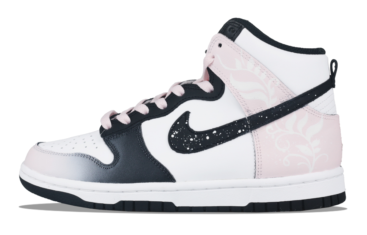 Nike Dunk Blossom Pink And Tender High Top Skateboard Shoes Women's Pink White Black