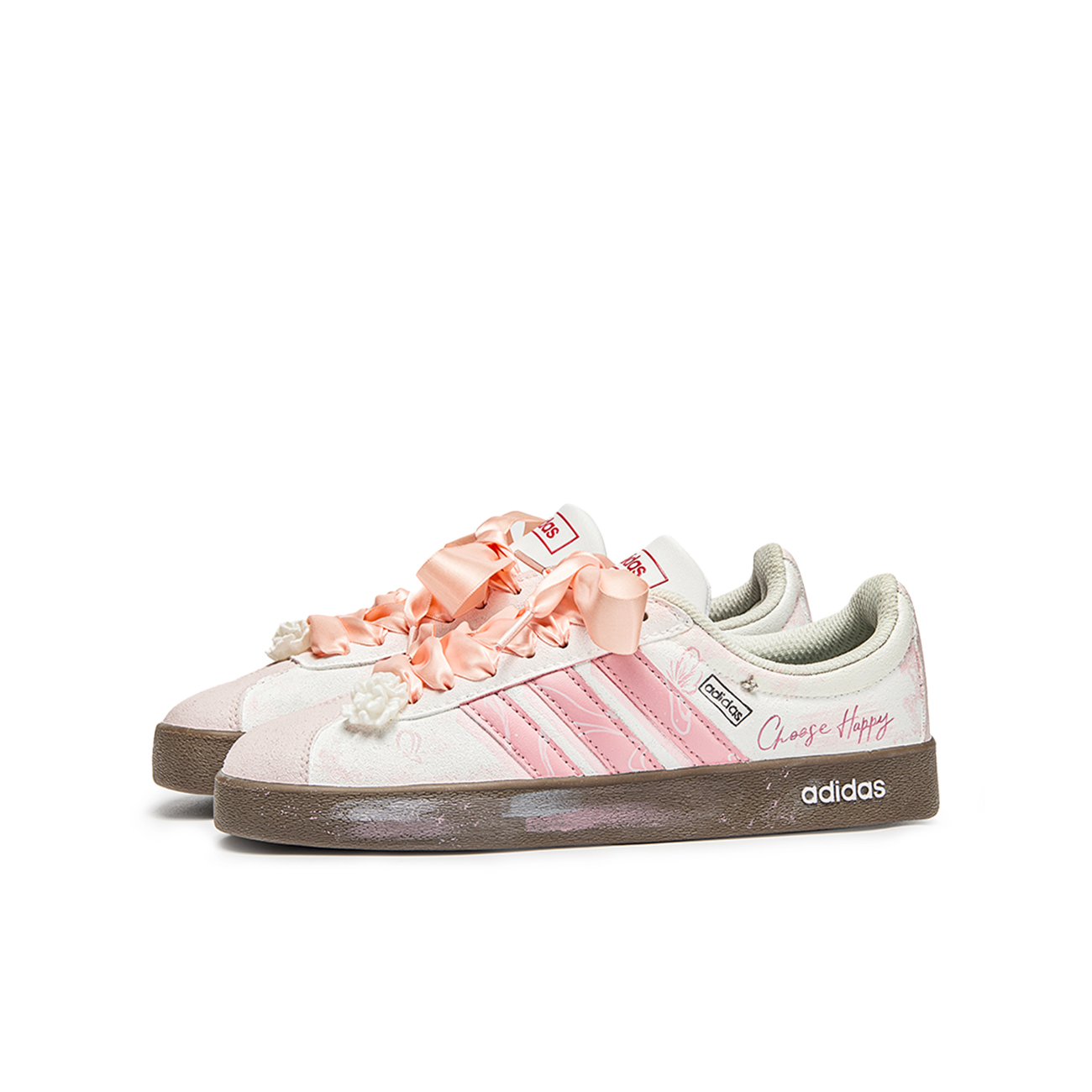Adidas Neo VL Court 2.0 Skateboard Shoes Unisex Low Top Pink/Brown купить в интернет-магазине Yoocart с быстрой доставкой по России.