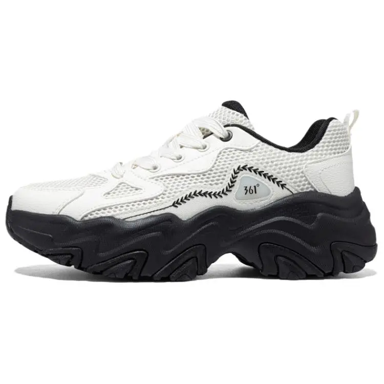 361° Anti Slip Wear Resistant Low Top Casual Shoes Women's White Black
